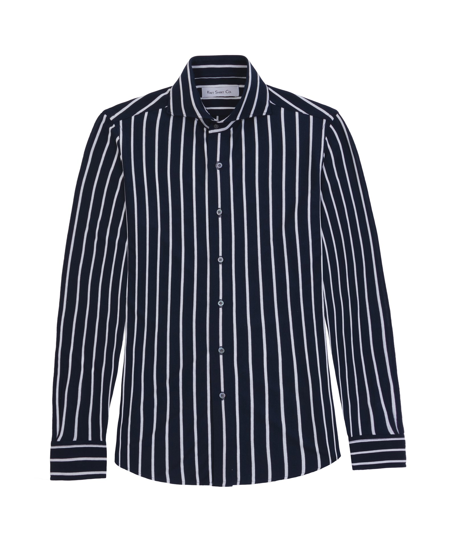 Cutaway Jersey Knit Shirt – Striped 