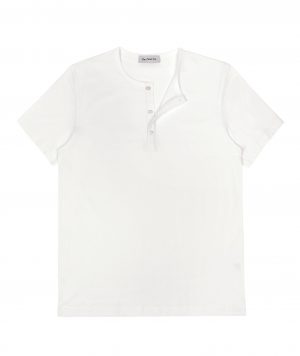 Henley Shirt Pima Short Sleeve - White