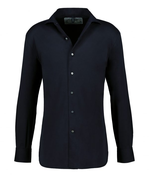 ITC Italian Cut Jersey Knit Shirt - Navy