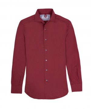 ITC Italian Cut Jersey Knit Shirt - Burgundy