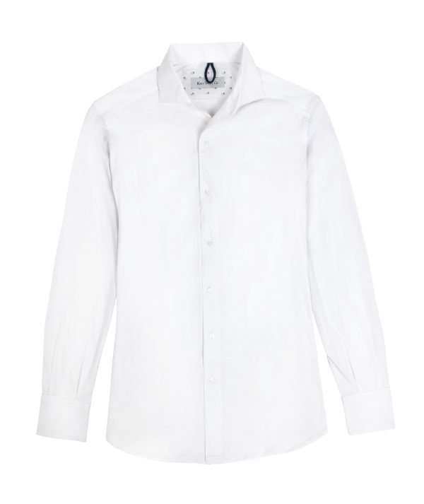 ITC Italian Cut Jersey Knit Shirt - White